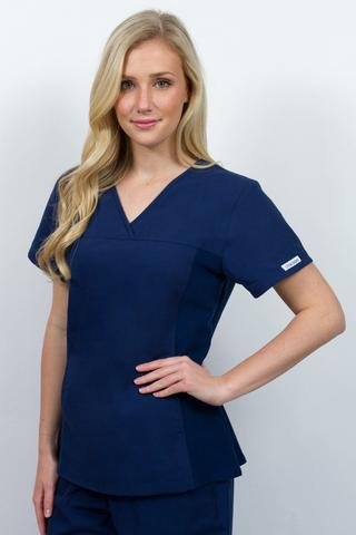 V-neck Knit Panel Top